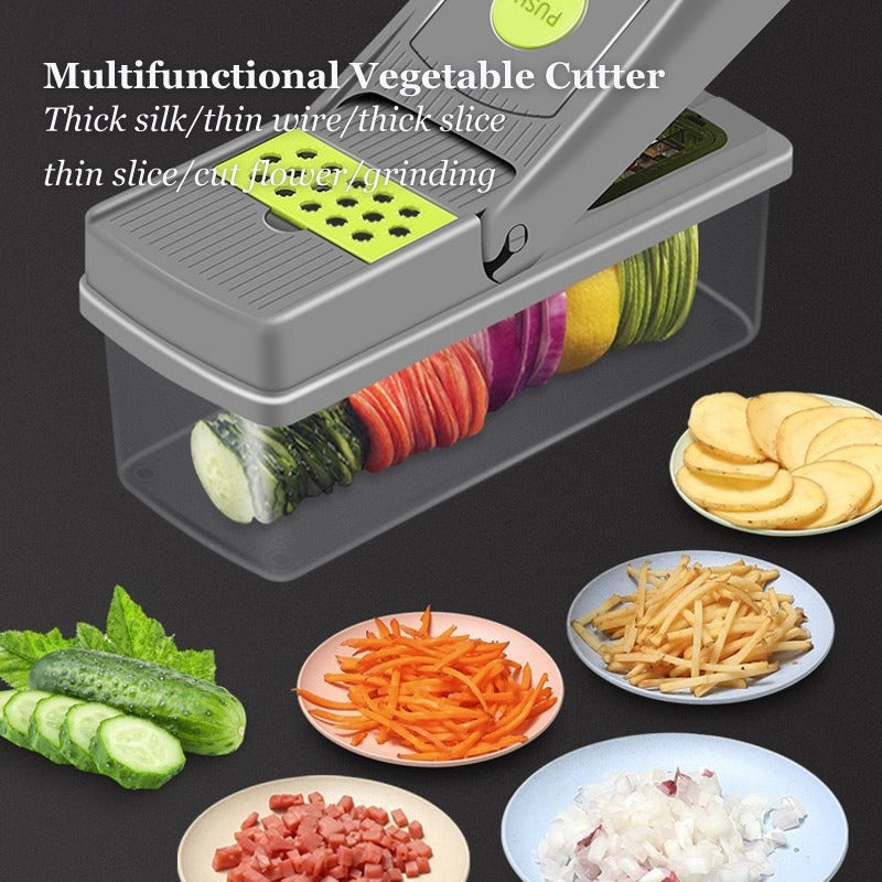 14-in-1 Vegetable Slicer - Food Chopper Cutter