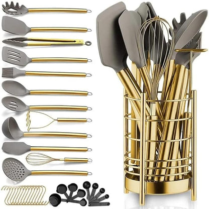 38 Piece Gold Cooking Utensils Set