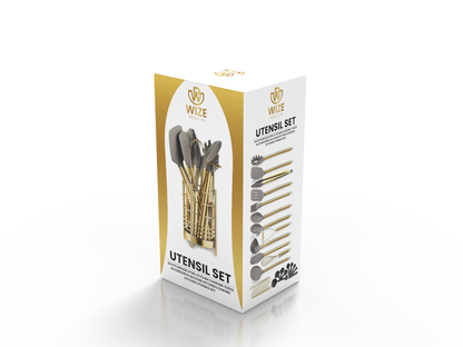 38 Piece Gold Cooking Utensils Set