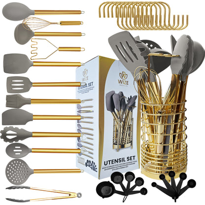 38 Piece Gold Cooking Utensils Set