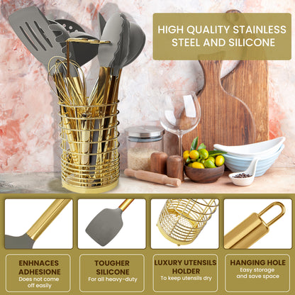 38 Piece Gold Cooking Utensils Set