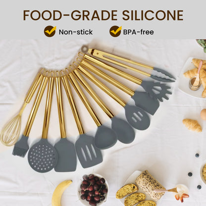 38 Piece Gold Cooking Utensils Set