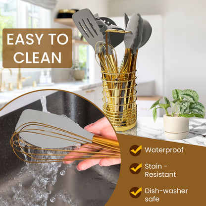 38 Piece Gold Cooking Utensils Set